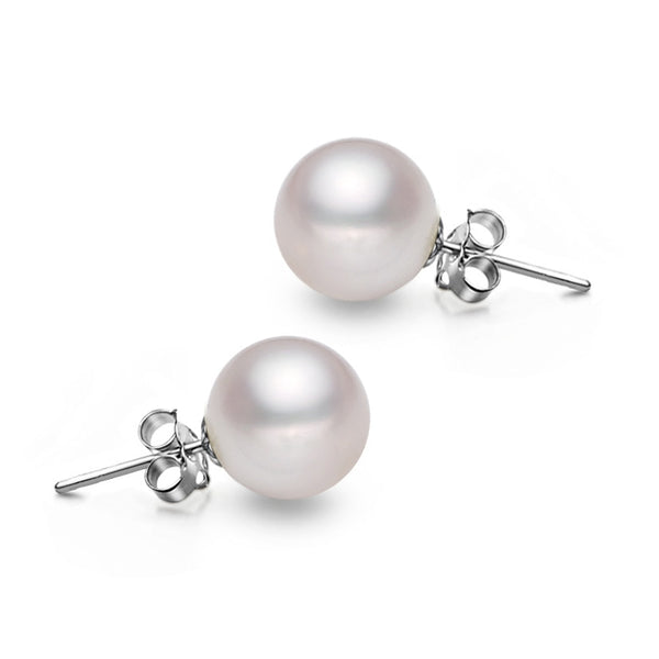 925 Sterling Silver Natural Pearl  Stud Earrings