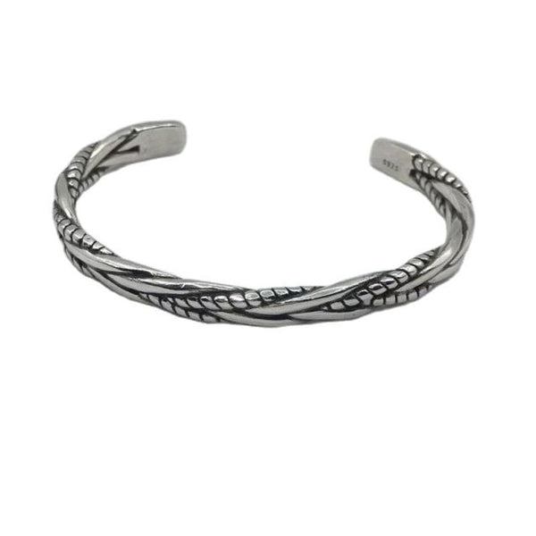 925 Sterling Silver  Lovers Cuff Bracelet -Bangles Silver Opening